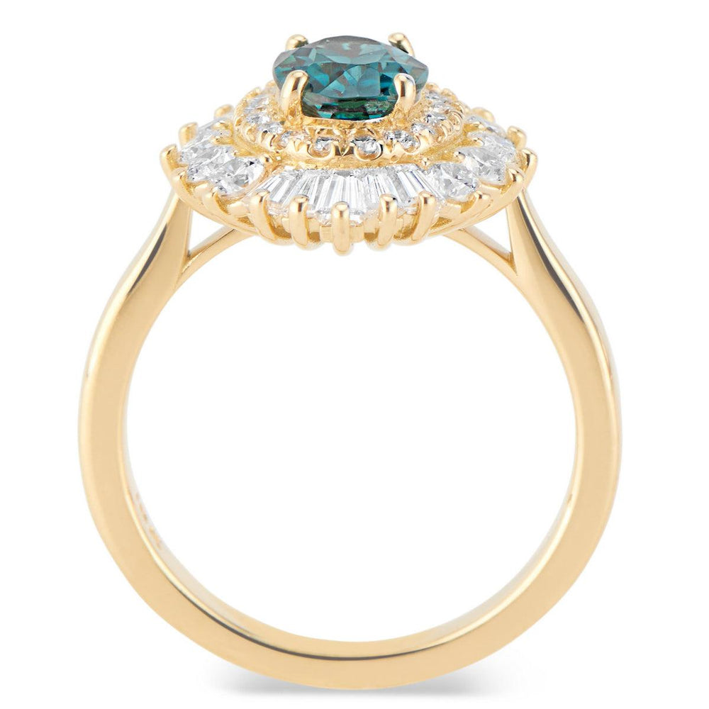 18K Flutter Ballerina Diamond and Tourmaline Ring