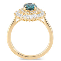18K Flutter Ballerina Diamond and Tourmaline Ring