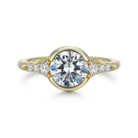 Cael Round Diamond Solitaire with Diamond Accents