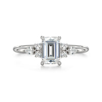 Whisper Emerald Cut Cluster
