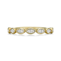 Vela East West Marquise Diamond Bezel Band