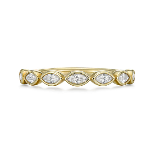 Vela East West Marquise Diamond Bezel Band