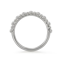side profile of Slim 1.7 mm white gold diamond band featuring subtle thread-like sparkle, Whisper Thread by Thomas Laine