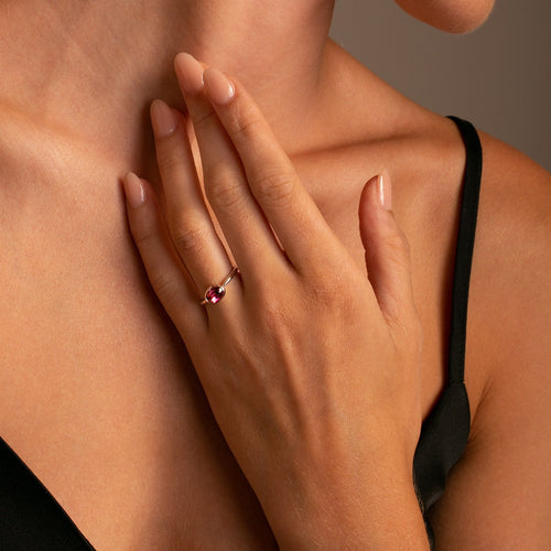 Oval Horizontal Bezel Ring