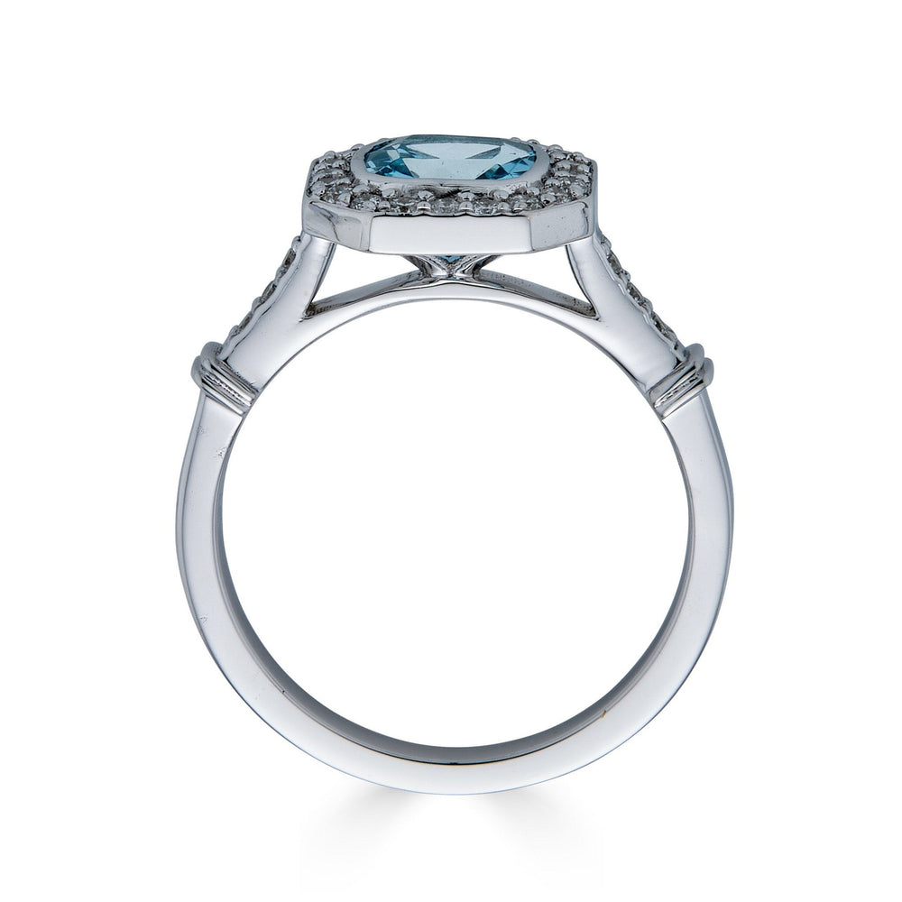GIA Certified Aquamarine Ring