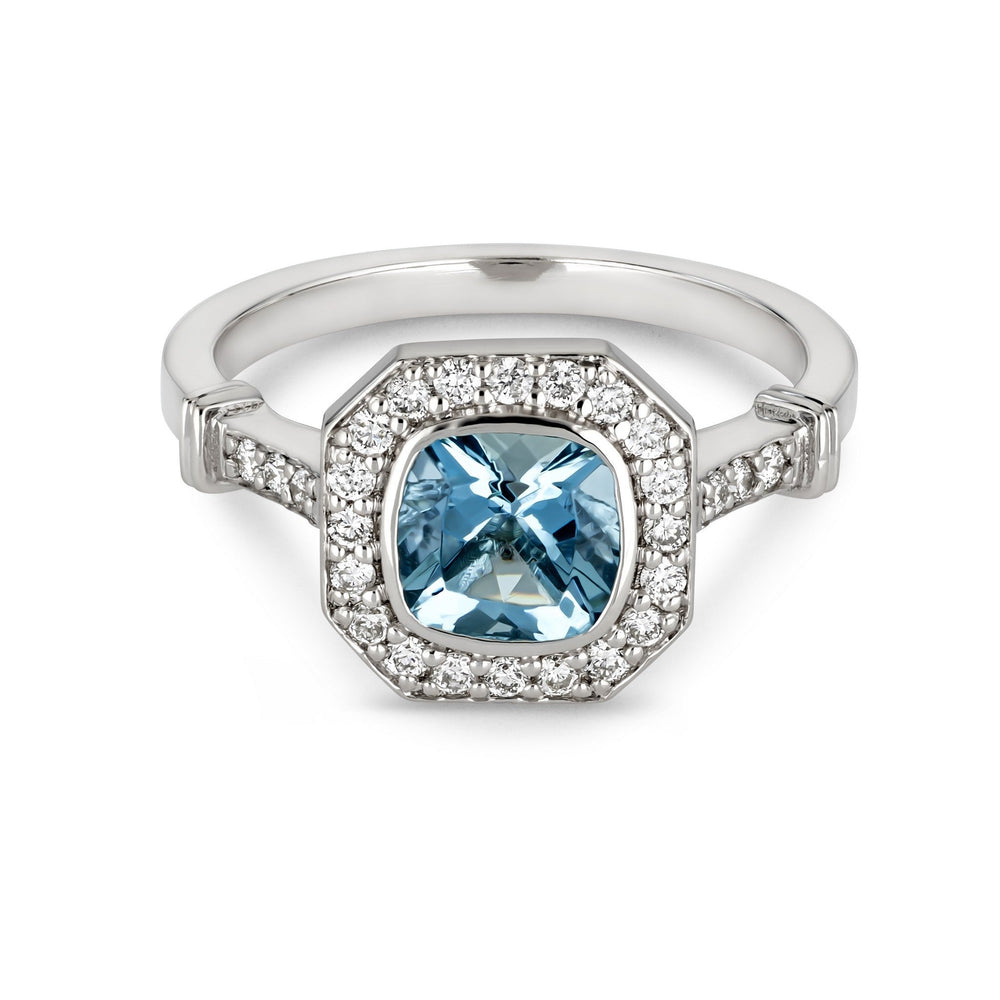 GIA Certified Aquamarine Ring
