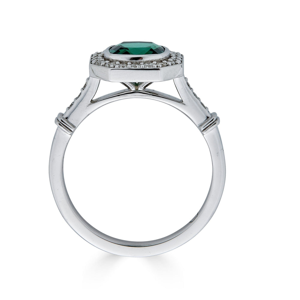 GIA Certified Green Tourmaline Ring