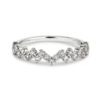 18k White Gold Heartbeat Diamond Ring - Thomas Laine Jewelry