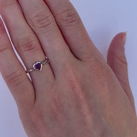 0.50ct Heart Rhodolite Garnet Ring