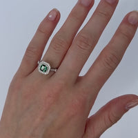 GIA Certified Green Tourmaline Ring