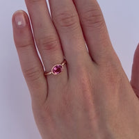 Oval Horizontal Bezel Ring