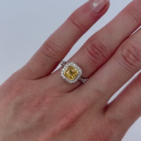 Yellow Sapphire GIA Certified Ring
