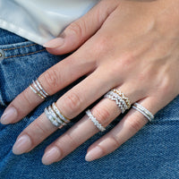 18K Diamond Round Band - Thomas Laine Jewelry