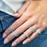 18K Diamond Round Band - Thomas Laine Jewelry