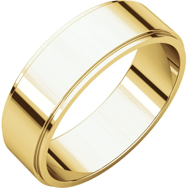 6mm Flat Edge Wedding Band - Thomas Laine Jewelry