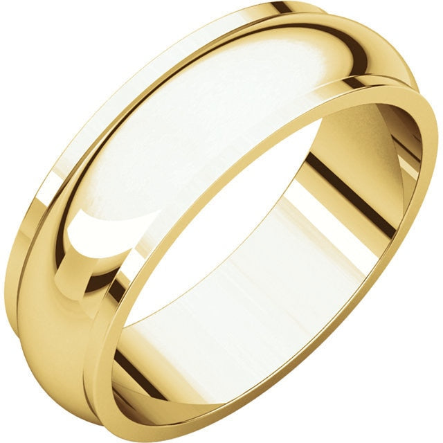 6mm Half Round Edge Wedding Band - Thomas Laine Jewelry