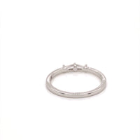 Alternate View of 18k White Gold Skinny Double Baguette Ring