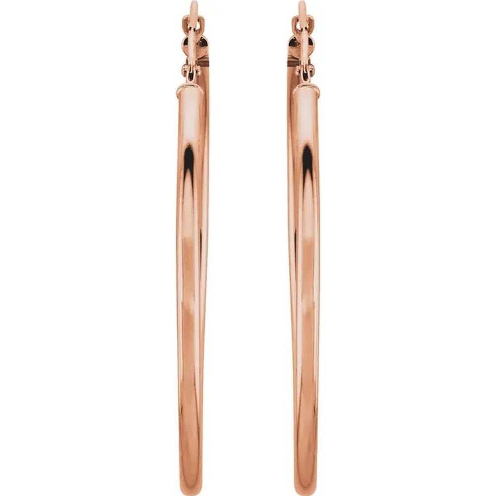 Gold 40 mm Hoop Earrings - Thomas Laine Jewelry