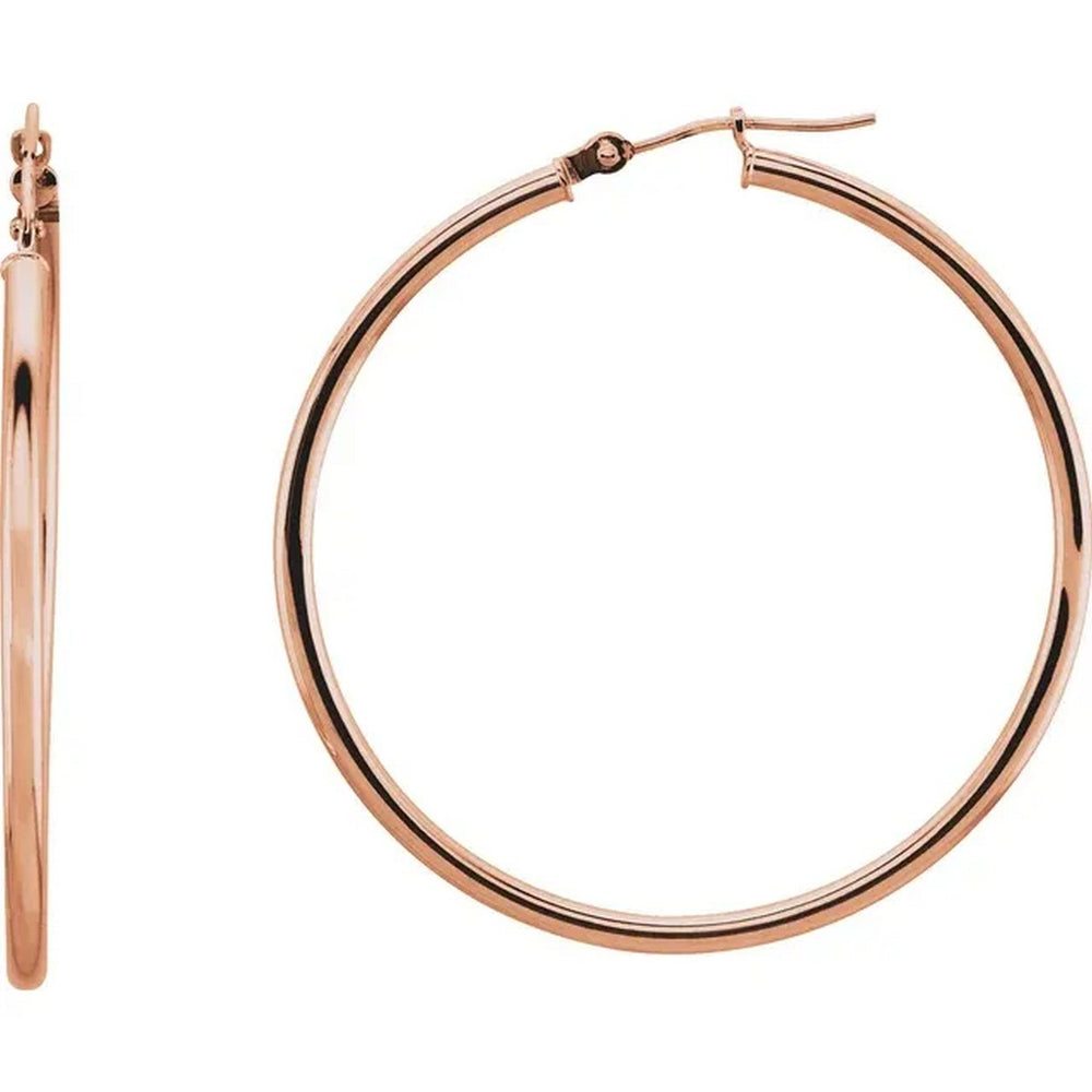 Gold 40 mm Hoop Earrings - Thomas Laine Jewelry