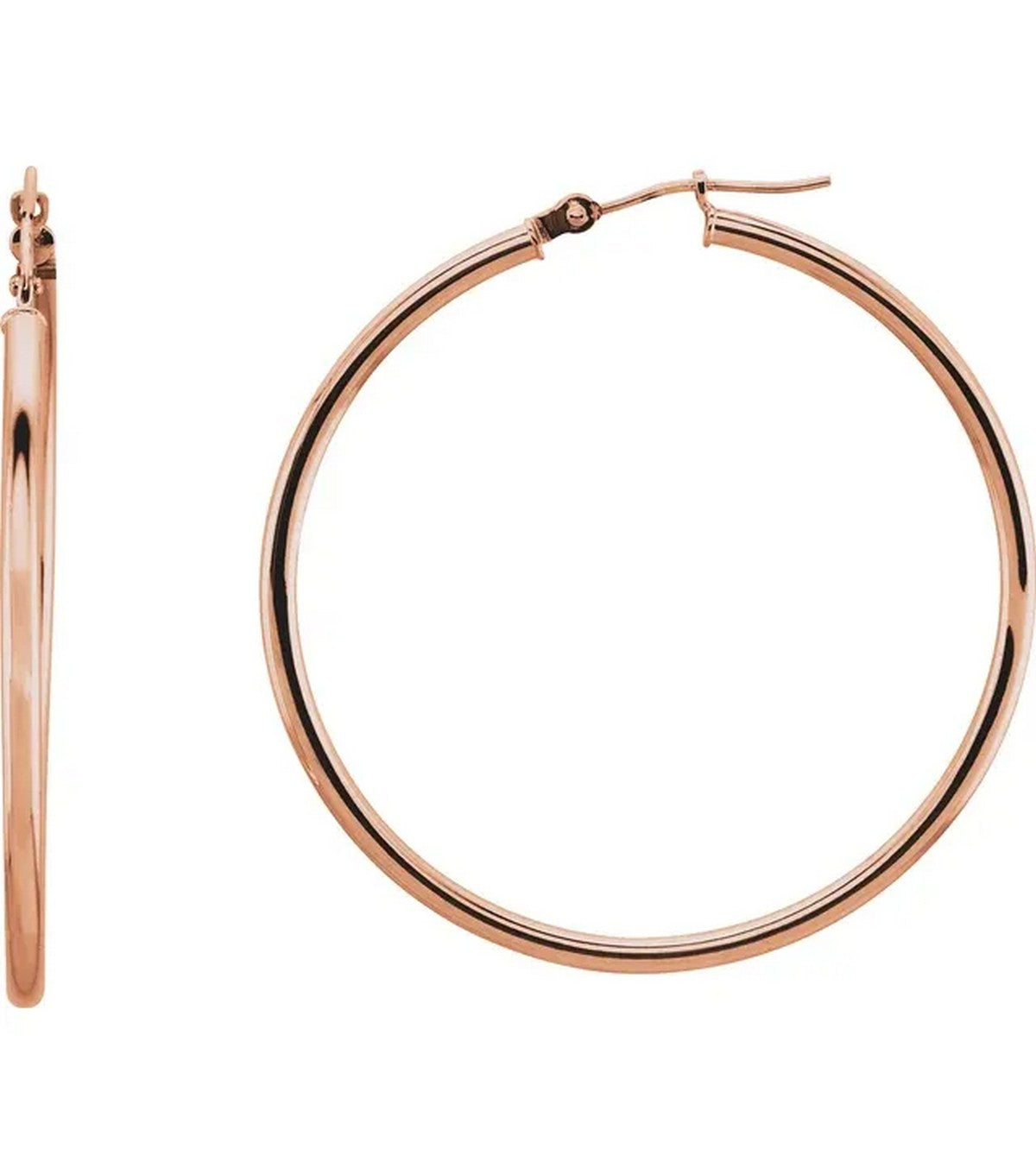 Gold 40 mm Hoop Earrings - Thomas Laine Jewelry