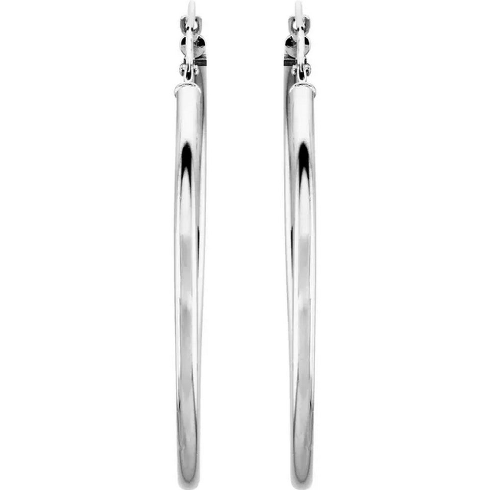 Gold 40 mm Hoop Earrings - Thomas Laine Jewelry