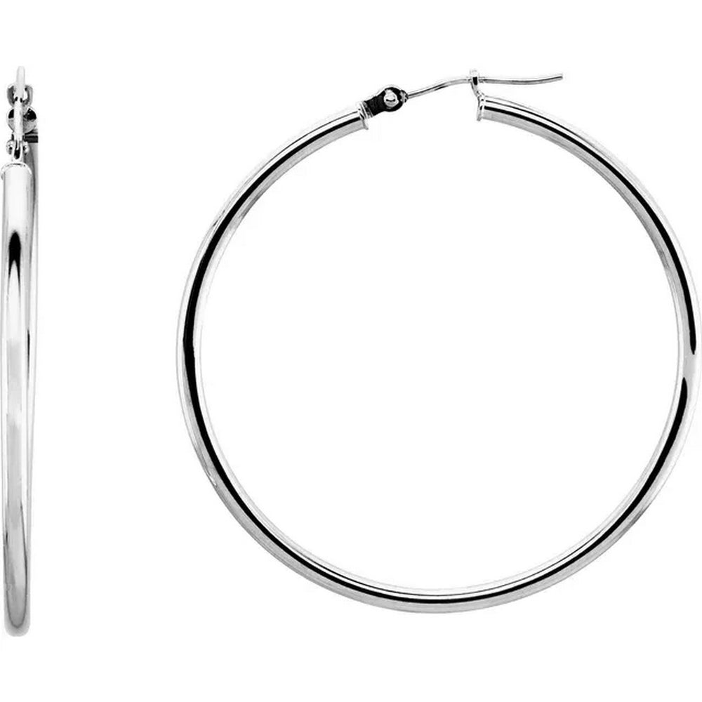 Gold 40 mm Hoop Earrings - Thomas Laine Jewelry
