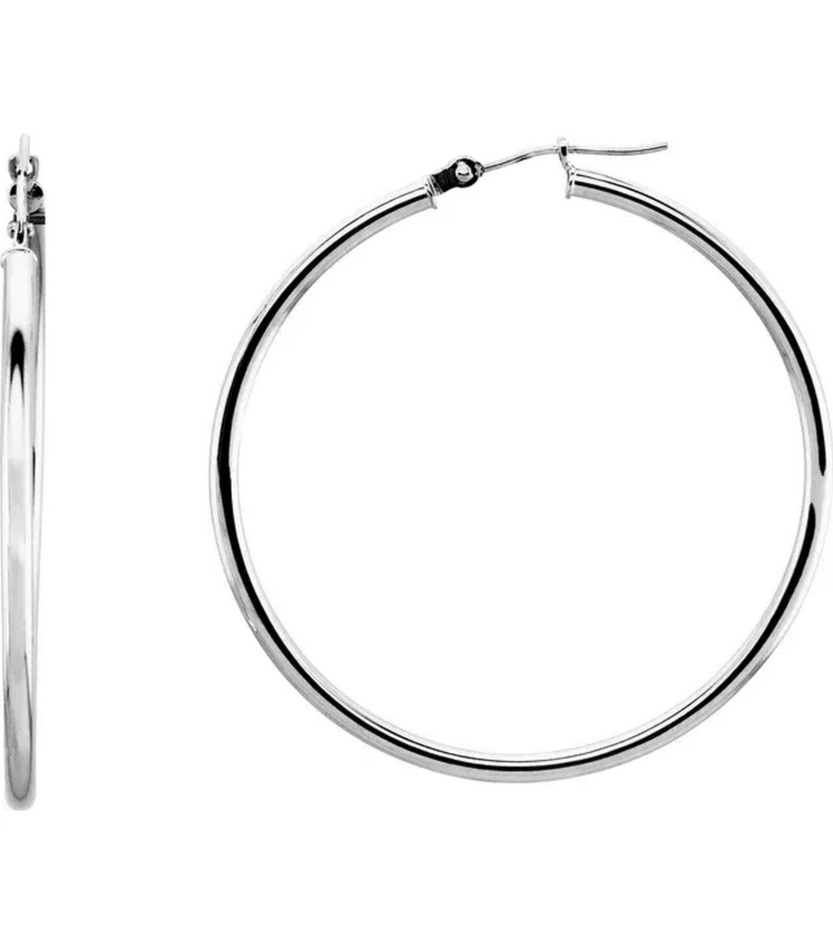 Gold 40 mm Hoop Earrings - Thomas Laine Jewelry