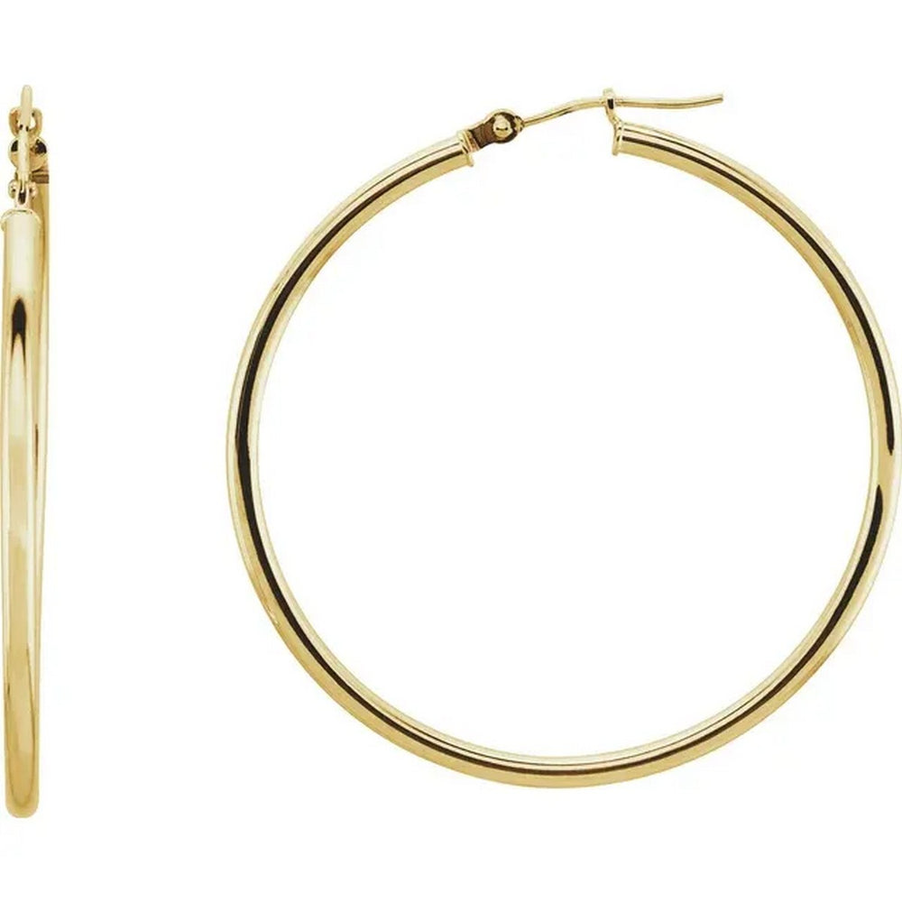 Gold 40 mm Hoop Earrings - Thomas Laine Jewelry