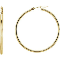 Gold 40 mm Hoop Earrings - Thomas Laine Jewelry