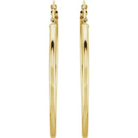 Gold 40 mm Hoop Earrings - Thomas Laine Jewelry