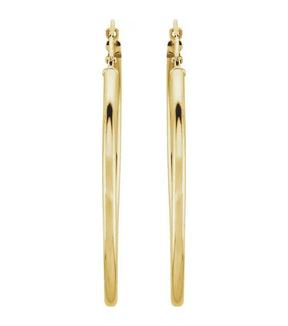 Gold 40 mm Hoop Earrings - Thomas Laine Jewelry