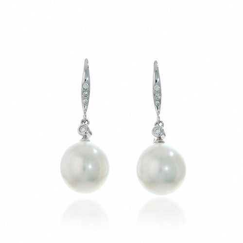 White South Sea Pearl and Diamond Set - Thomas Laine Jewelry