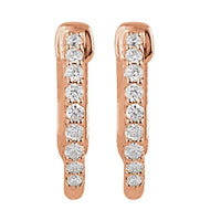 Gold 0.25 CTW Diamond Inside-Outside Hoop Earrings - Thomas Laine Jewelry