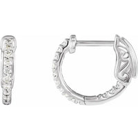 Gold 0.25 CTW Diamond Inside-Outside Hoop Earrings - Thomas Laine Jewelry