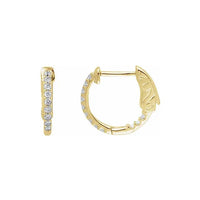 Gold 0.25 CTW Diamond Inside-Outside Hoop Earrings - Thomas Laine Jewelry