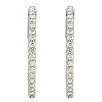 Gold 1 CTW Diamond Inside-Outside 26.5 mm Hoop Earrings - Thomas Laine Jewelry