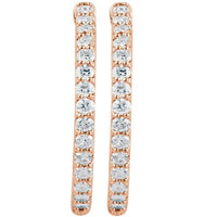 Gold 2 CTW Diamond Inside-Outside 29.5 mm Hoop Earrings - Thomas Laine Jewelry