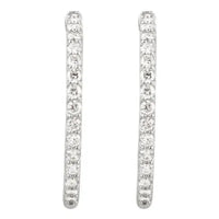 Gold 2 CTW Diamond Inside-Outside 29.5 mm Hoop Earrings - Thomas Laine Jewelry