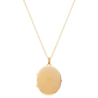 Large Oval Gold Locket - Thomas Laine Jewelry