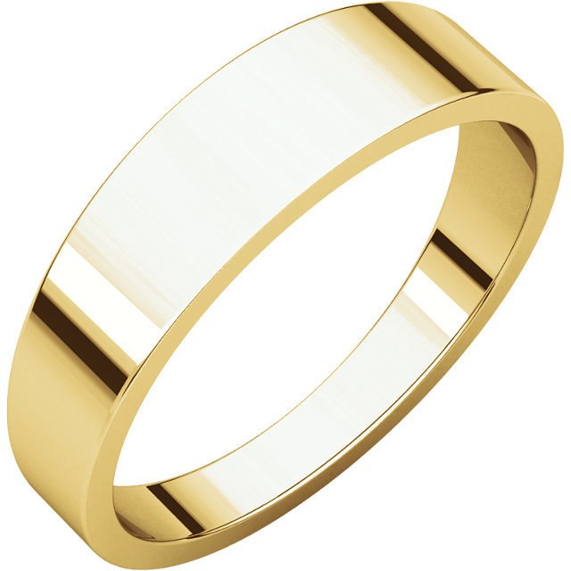 5mm Flat Tapered Wedding Band - Thomas Laine Jewelry