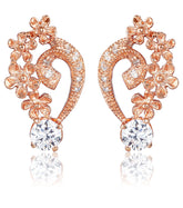 Grace Rose Gold Petal Earrings - Thomas Laine Jewelry