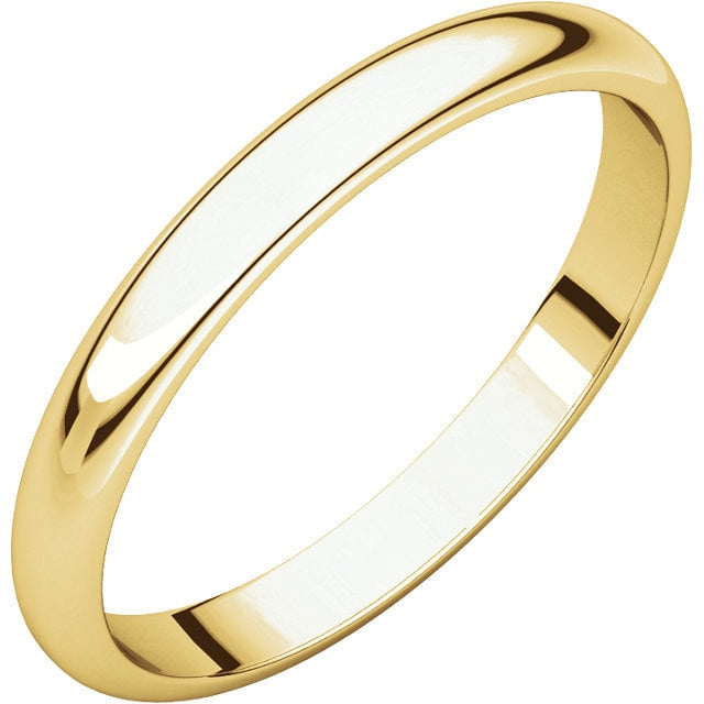 2.5mm Half Round Wedding Band - Thomas Laine Jewelry