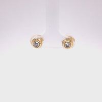 Video of 14K Yellow 1/3 CTW Natural Diamond Domed Stud Earrings