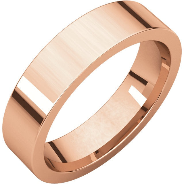 5mm Flat Comfort Fit Wedding Band - Thomas Laine Jewelry