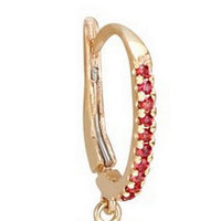 Yellow Gold Orange Sapphire Lever Back