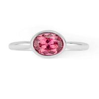 Oval Horizontal Bezel Ring - Thomas Laine Jewelry