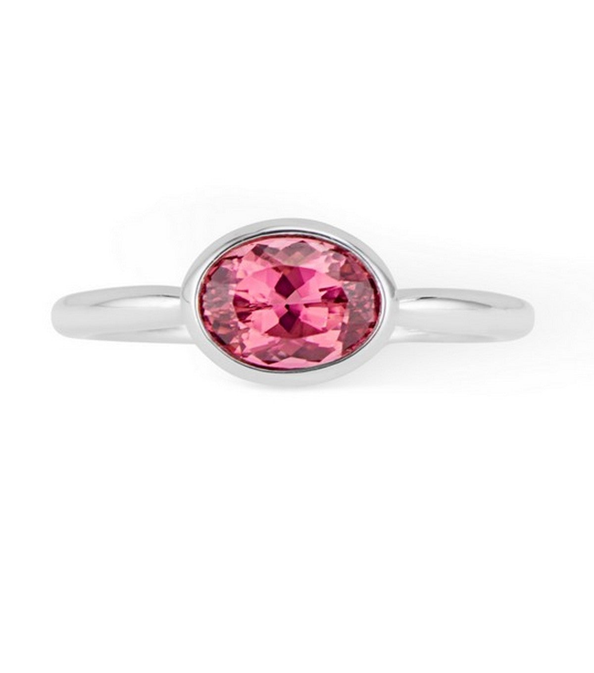 Oval Horizontal Bezel Ring - Thomas Laine Jewelry