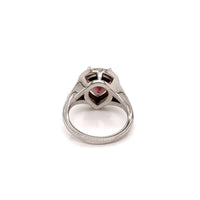 Basket view -14K White Gold Split Shank Pear Cut Pink Tourmaline and Diamond Engagement Ring