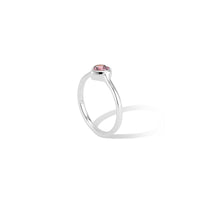 Gold Heart Ring with Rhodolite Garnet - Thomas Laine Jewelry