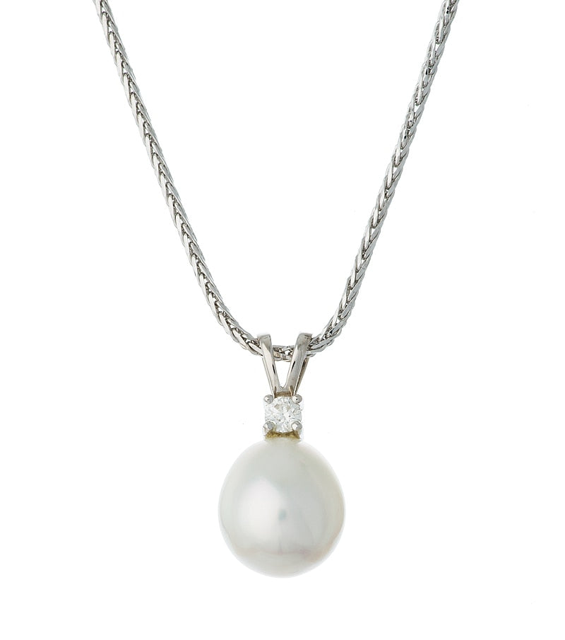 White South Sea Pearl and Diamond Set - Thomas Laine Jewelry